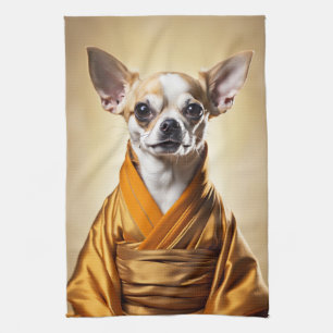 Buddhist Chihuahua Geschirrtuch