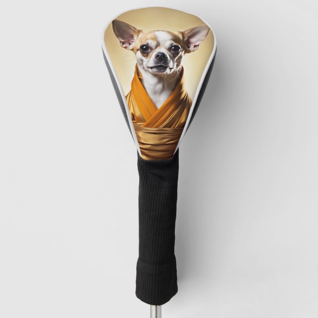 Buddhist Chihuahua Golf Headcover (Vorderseite)