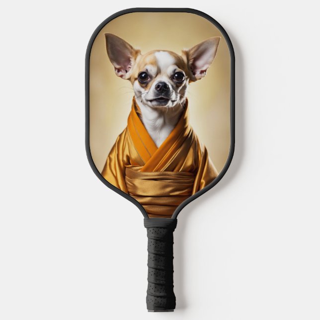 Buddhist Chihuahua Pickleball Schläger (Vorderseite)
