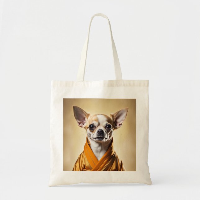 Buddhist Chihuahua Tragetasche (Vorne)