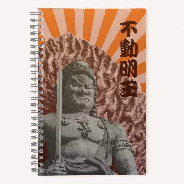 Buddhist Deity Fudo Myo-o Pop Art Notizbuch (Vorderseite)