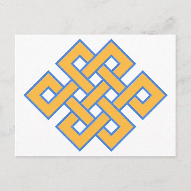 Buddhist Endless Knot Auspicious Symbol Postkarte (Vorderseite)