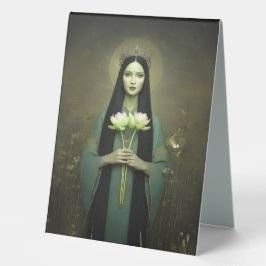 Buddhist Goddess Green Tara Vintage Style Portrait Tischaufsteller