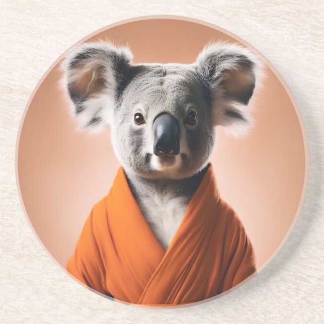 Buddhist Koala Getränkeuntersetzer (Vorne)