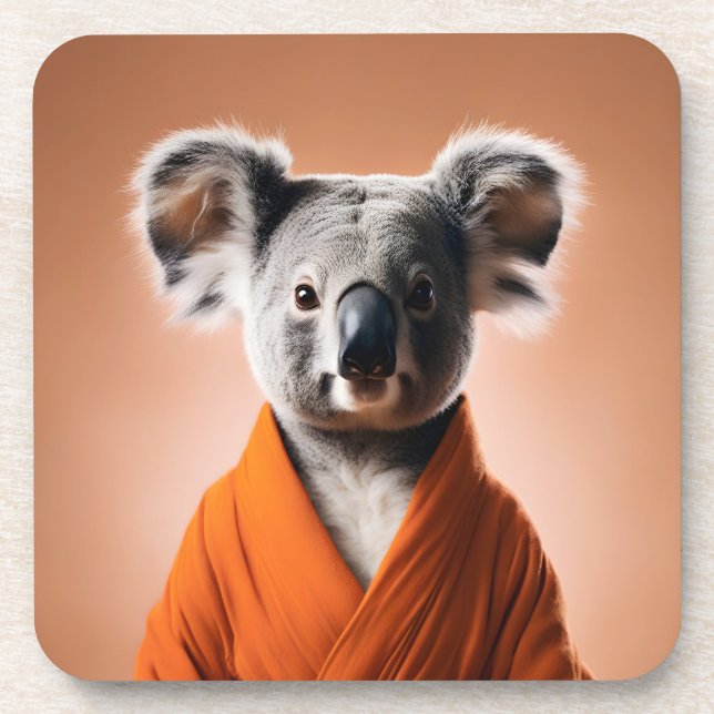 Buddhist Koala Getränkeuntersetzer (Vorderseite)