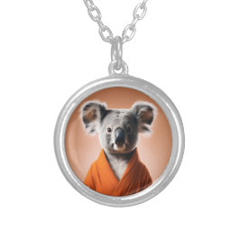 Buddhist Koala Versilberte Kette