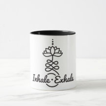 Buddhist Lotus Unalome Symbol / Inhale-Exhale