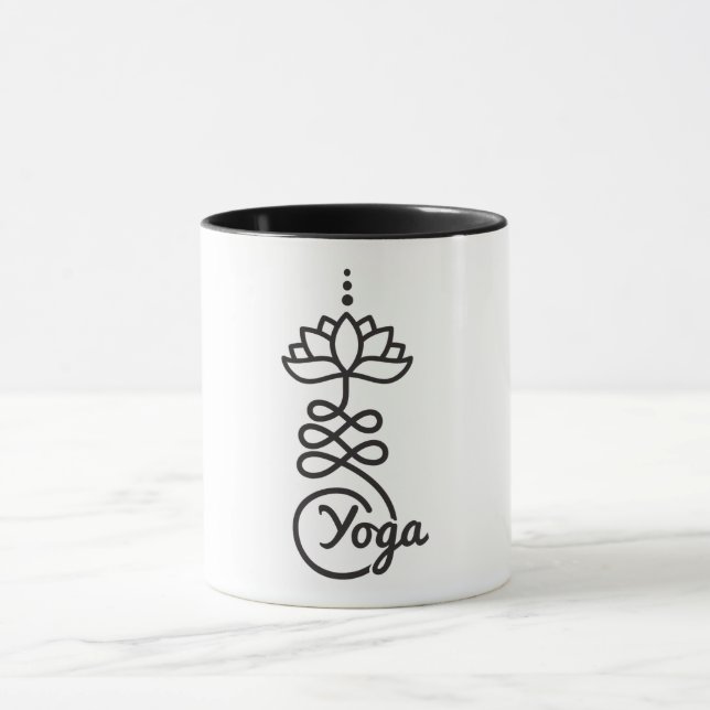 Buddhist Lotus Unalome Symbol/ Yoga Tasse (Zentrum)