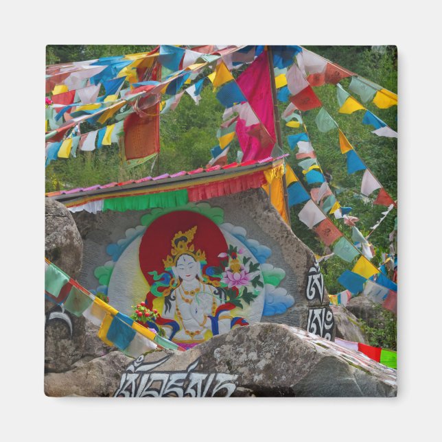 Buddhist Painting on Rocks Magnet (Vorne)