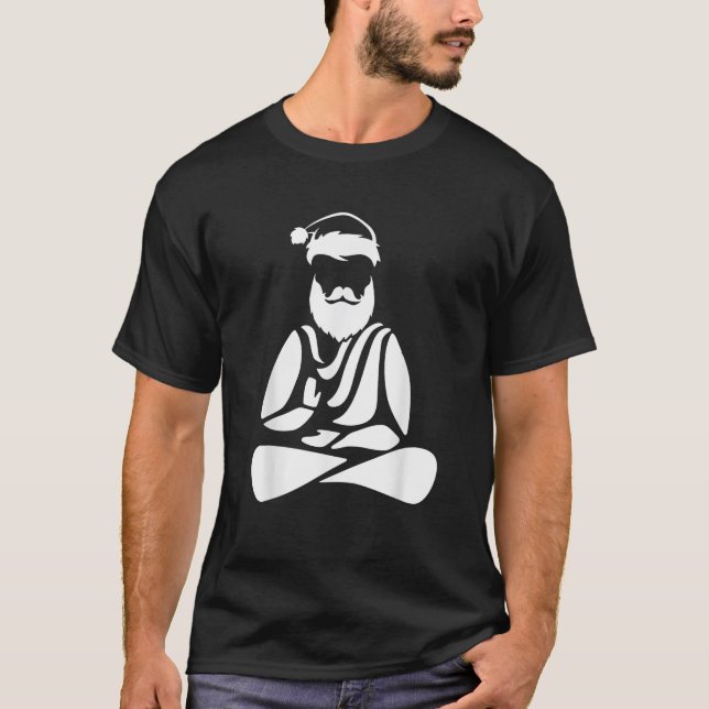 Buddhist Santa Funny Weihnachtsgeschenk T T-Shirt (Vorderseite)