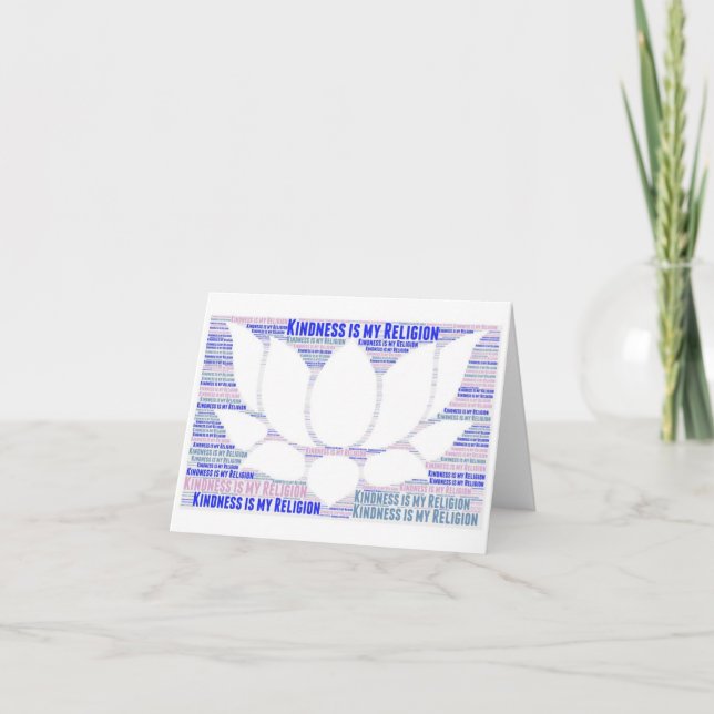 Buddhist themed greetings card dankeskarte (Vorderseite)