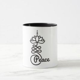 Buddhist Unalome Lotus Symbol für Frieden Tasse