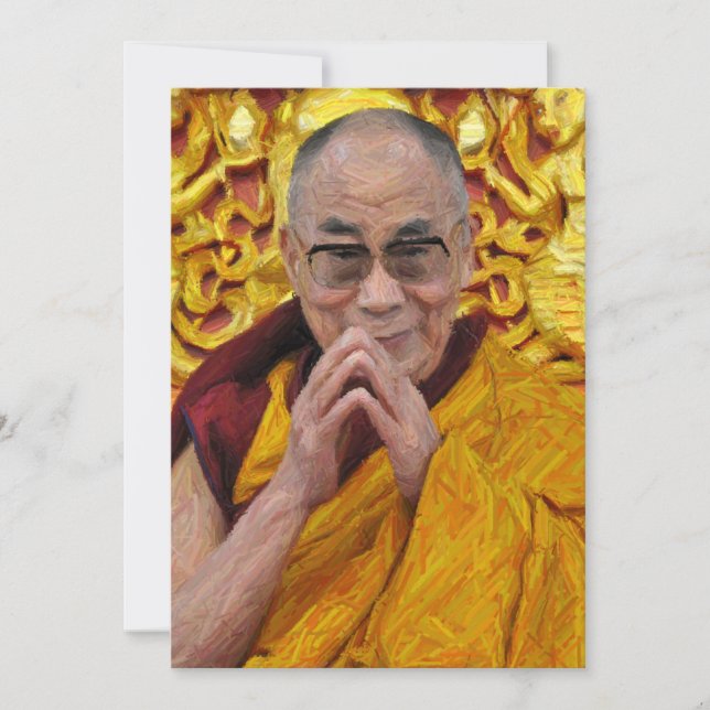 Buddhistische Buddhismus-Meditation Dalai Lamas Einladung (Vorderseite)