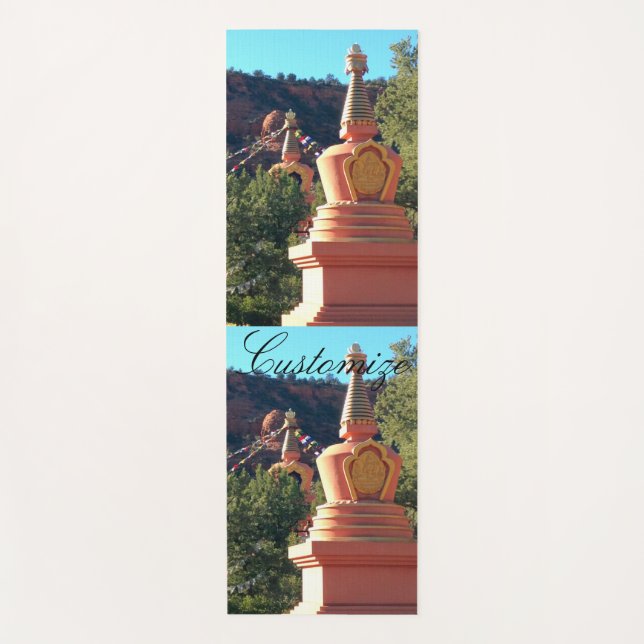 Buddhistische Duma mit Gebetsfahnen Thunder_Cove Yogamatte (Vorderseite)