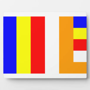 Buddhistische Flagge Fotoplatte