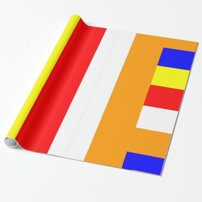 Buddhistische Flagge Geschenkpapier (Ungerollt)