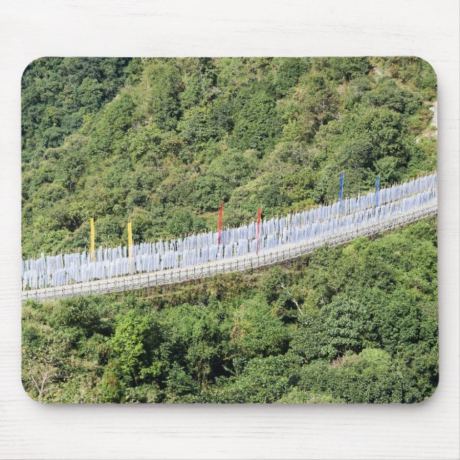 Buddhistische Gebetsfahnen - Bhutan Mousepad (Vorne)