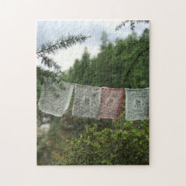 Buddhistische Gebetsfahnen im Tuva-Puzzle