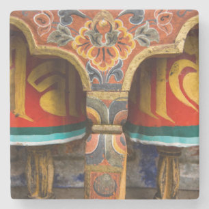 Buddhistische Gebetsrolle, Bhutan Steinuntersetzer