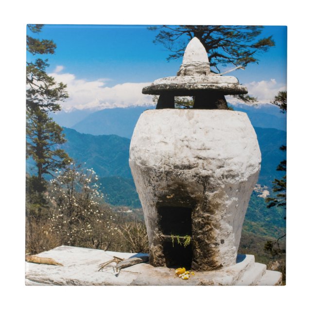 Buddhistische Kultstätte Fliese (Vorderseite)