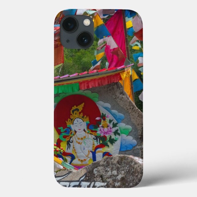 Buddhistische Malerei auf Felsen Case-Mate iPhone Hülle (Rückseite)
