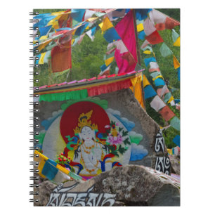 Buddhistische Malerei auf Felsen Notizblock