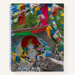 Buddhistische Malerei auf Felsen Notizbuch