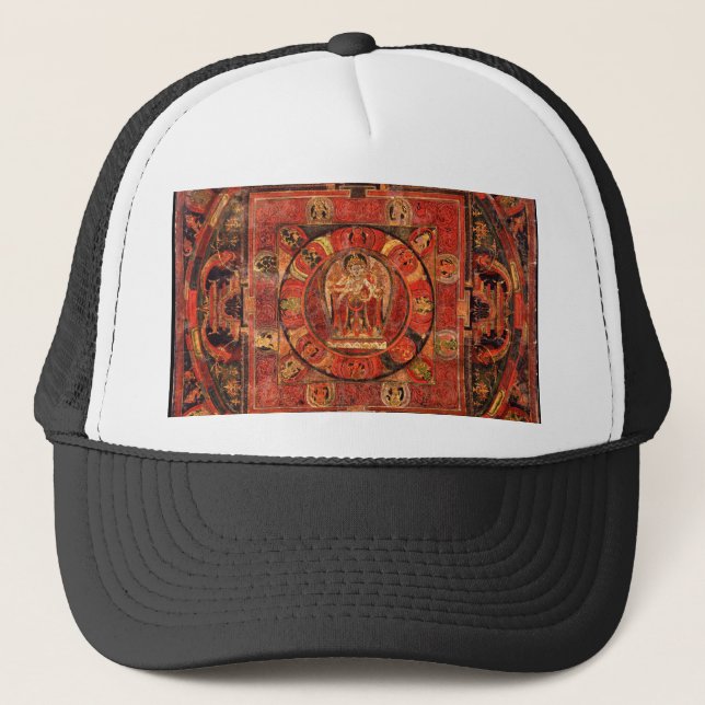 Buddhistische Mandala des Mitleids Truckerkappe (Vorderseite)