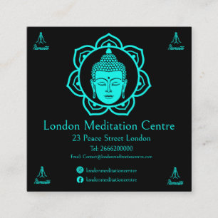 Buddhistische Mediationskarte Quadratische Visitenkarte
