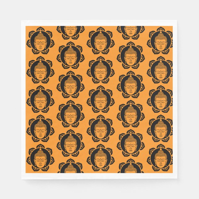 Buddhistische Meditation Art Decor Serviette (Vorderseite)