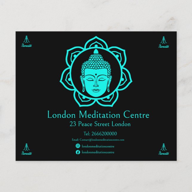 Buddhistische Meditation Flyer (Vorne)