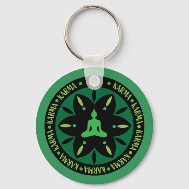 Buddhistische Religion Karma - Buddhismus - sechs  Schlüsselanhänger (Vorderseite)