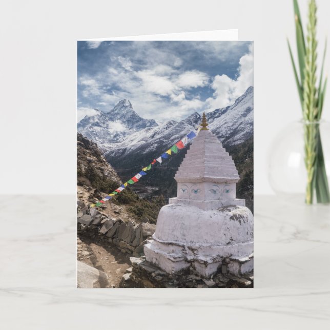 Buddhistische Schrein & Gebetsfahnen, Himalaya-Ber Karte (Vorderseite)