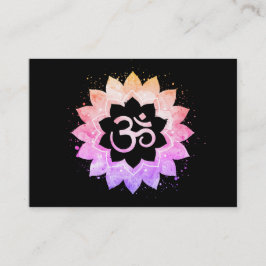 *~* Buddhistische Spirituelle Yoga Om Om Lotus Blu Visitenkarte