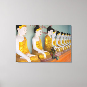 Buddhistische Statuen in Umin Thounzeh Leinwanddruck