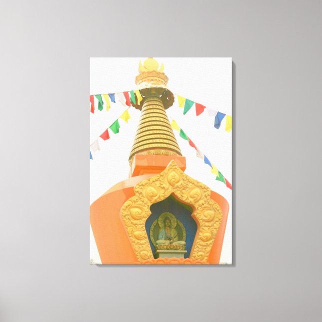 Buddhistische Stupa-Leinwand Leinwanddruck (Vorderseite)