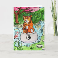 Buddhistische Tabby-Medizin-Katze