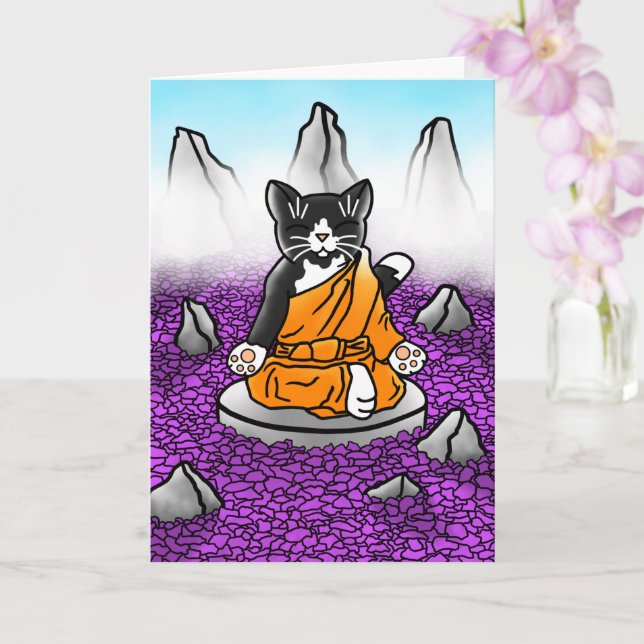 Buddhistische Tuxedo-Medizin Karte (Orchidee)