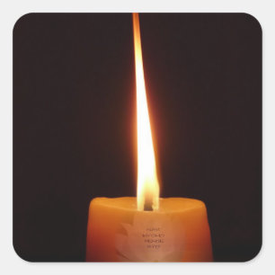 Buddhistischer Aufkleber SGI mit Lotus-Kerze und