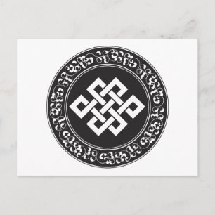 Buddhistischer Endloser Knoten Postkarte