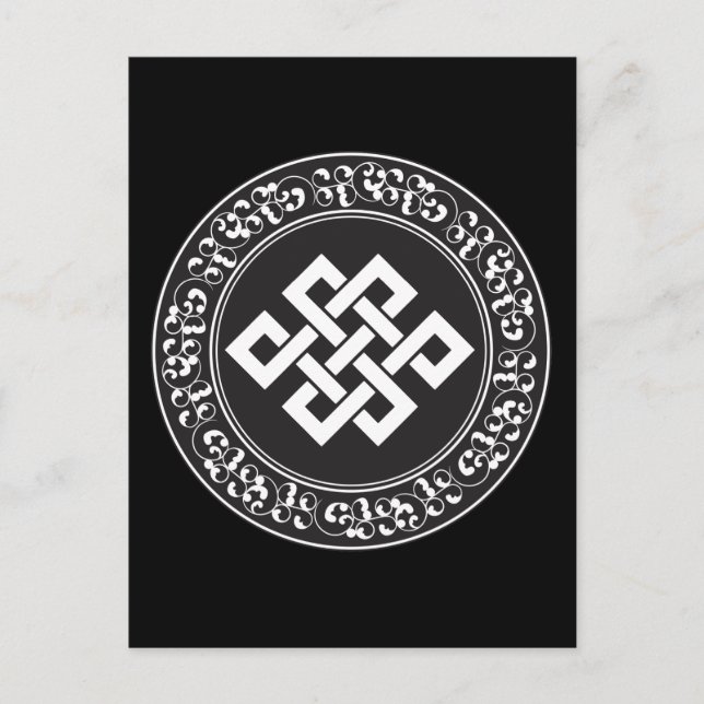 Buddhistischer Endloser Knoten Postkarte (Vorderseite)