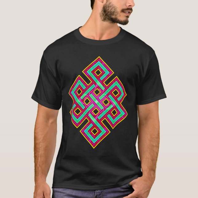 Buddhistischer ewiger Knoten T-Shirt (Vorderseite)
