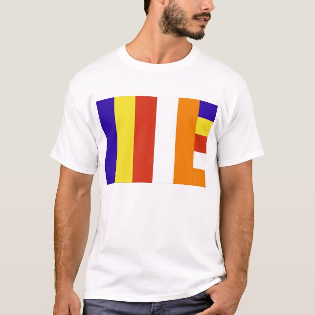 Buddhistischer Flaggen-T - Shirt (Vorderseite)
