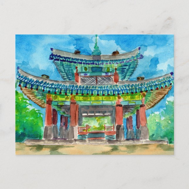 Buddhistischer Schrein Postkarte (Vorderseite)