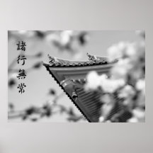 Buddhistischer Tempel Alles muss B & W Dach passie