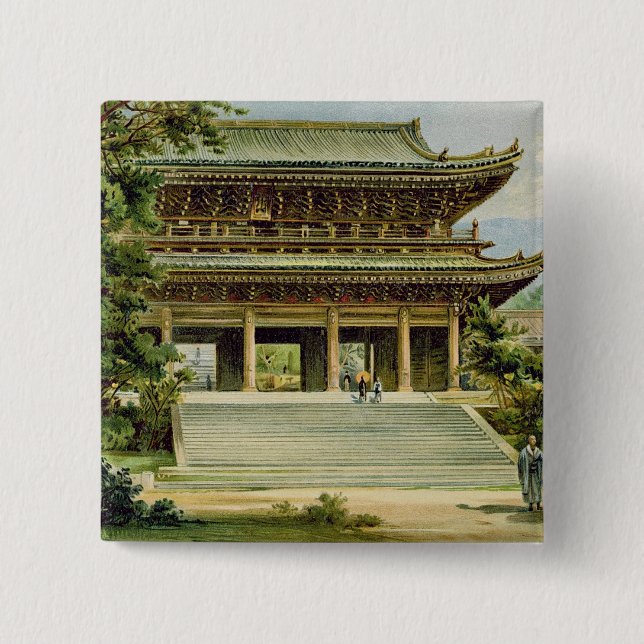 Buddhistischer Tempel in Kyoto, Japan Button (Vorderseite)