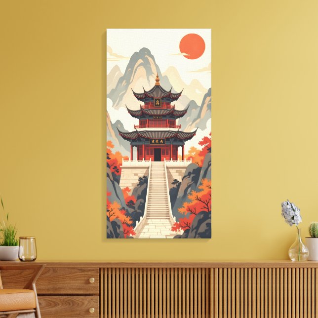Buddhistischer Tempel Leinwanddruck (Insitu (Wohnzimmer))