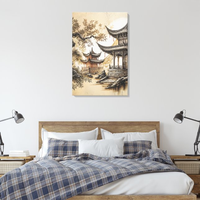 Buddhistischer Tempel Leinwanddruck (Insitu (Schlafzimmer))