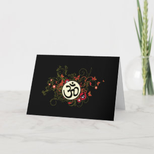 Buddhistisches Blumenom Karte