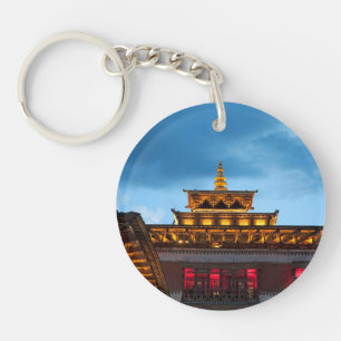 Buddhistisches Dzong-Dach Schlüsselanhänger